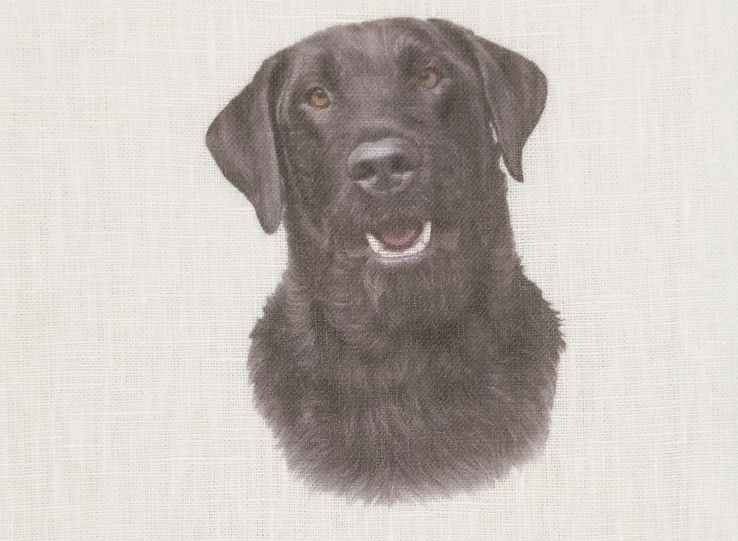 Black Lab Linen Tissue Box Cover