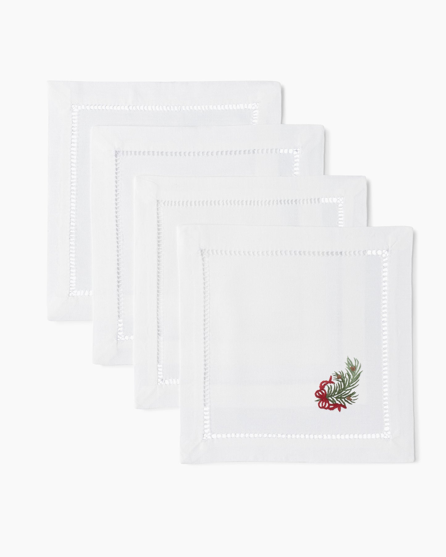 Pine Bough Ribbon Cocktail Napkins