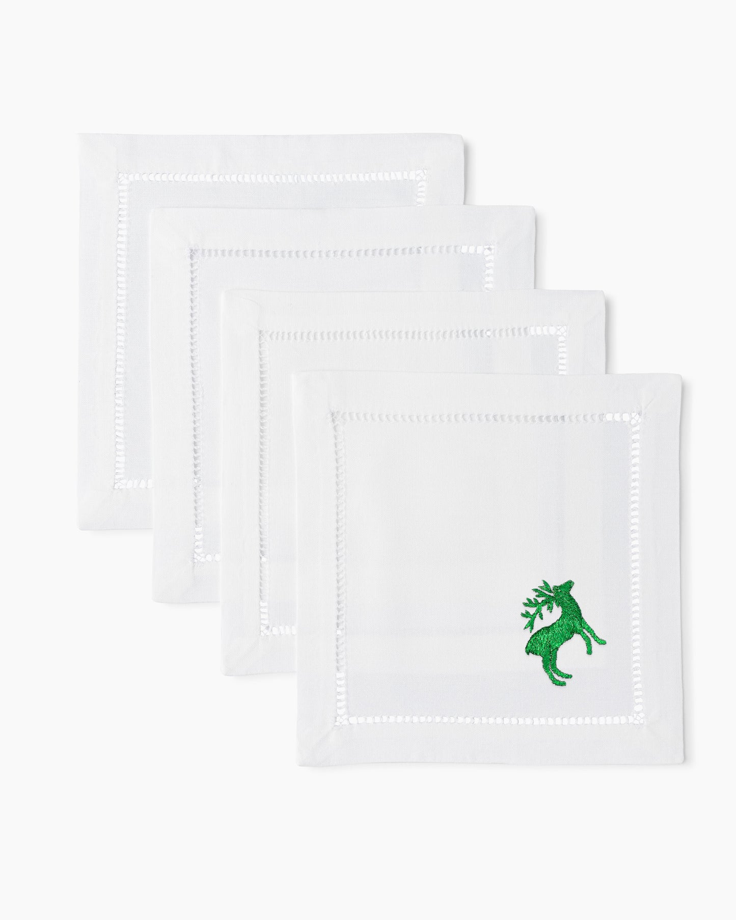 Reindeer Green Cocktail Napkins