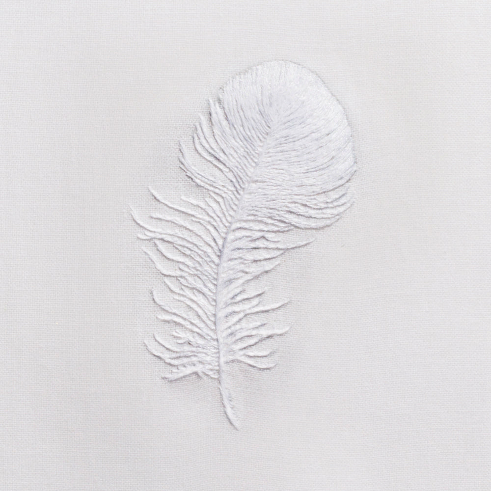 Feather White Hand Towel