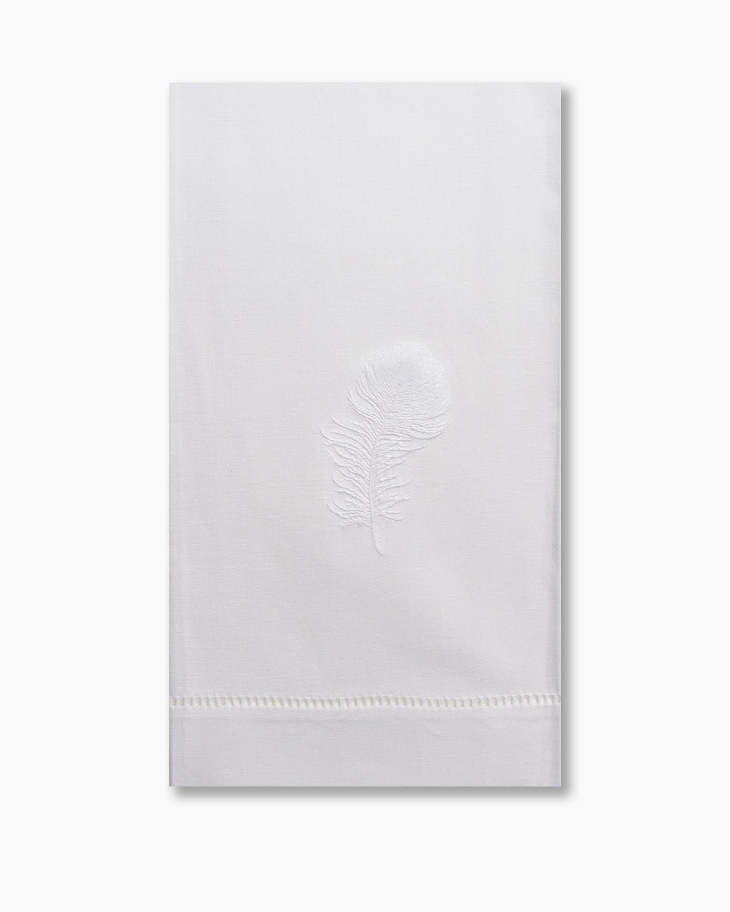 Feather White Hand Towel