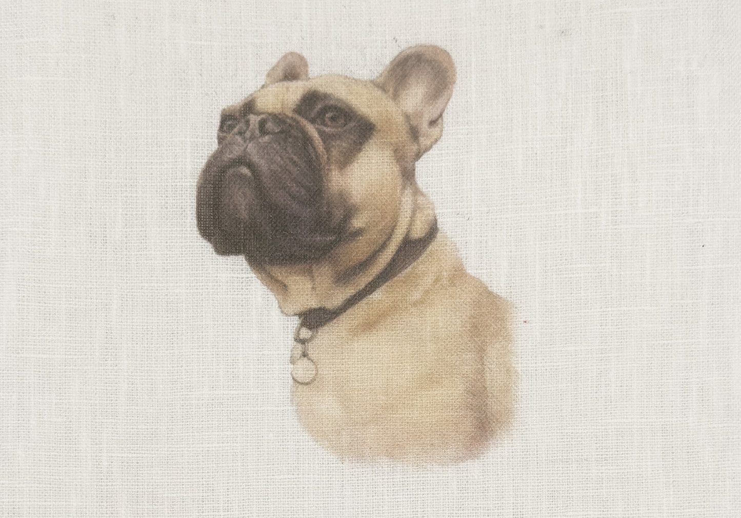 French Bulldog Linen Tissue Box Cover