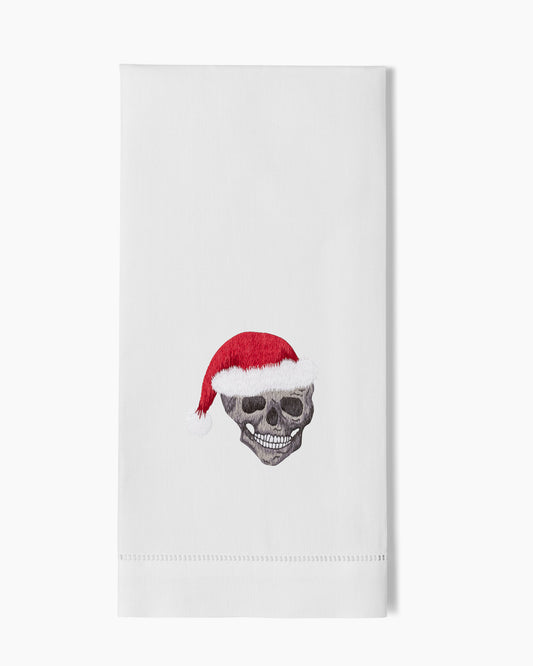 Santa Hat Skull Hand Towel
