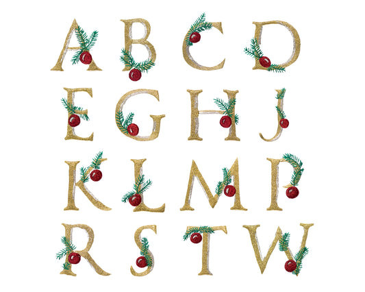 Holiday Monogram Towel - SAMPLE