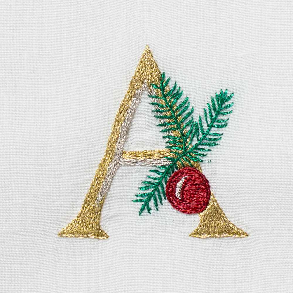 Holiday Monogram Towel - SAMPLE