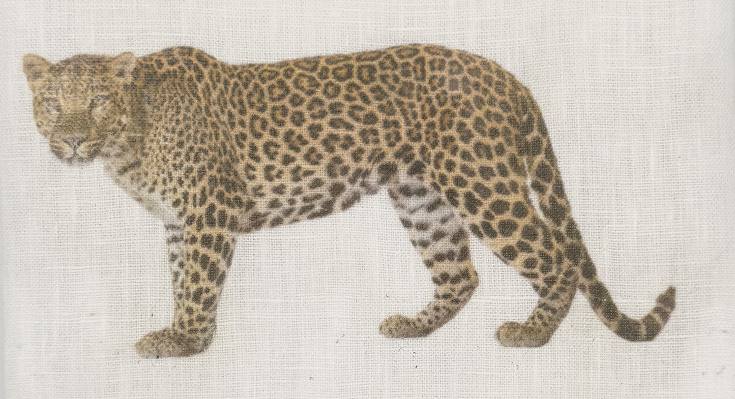 Leopard Linen Tissue Box Cover