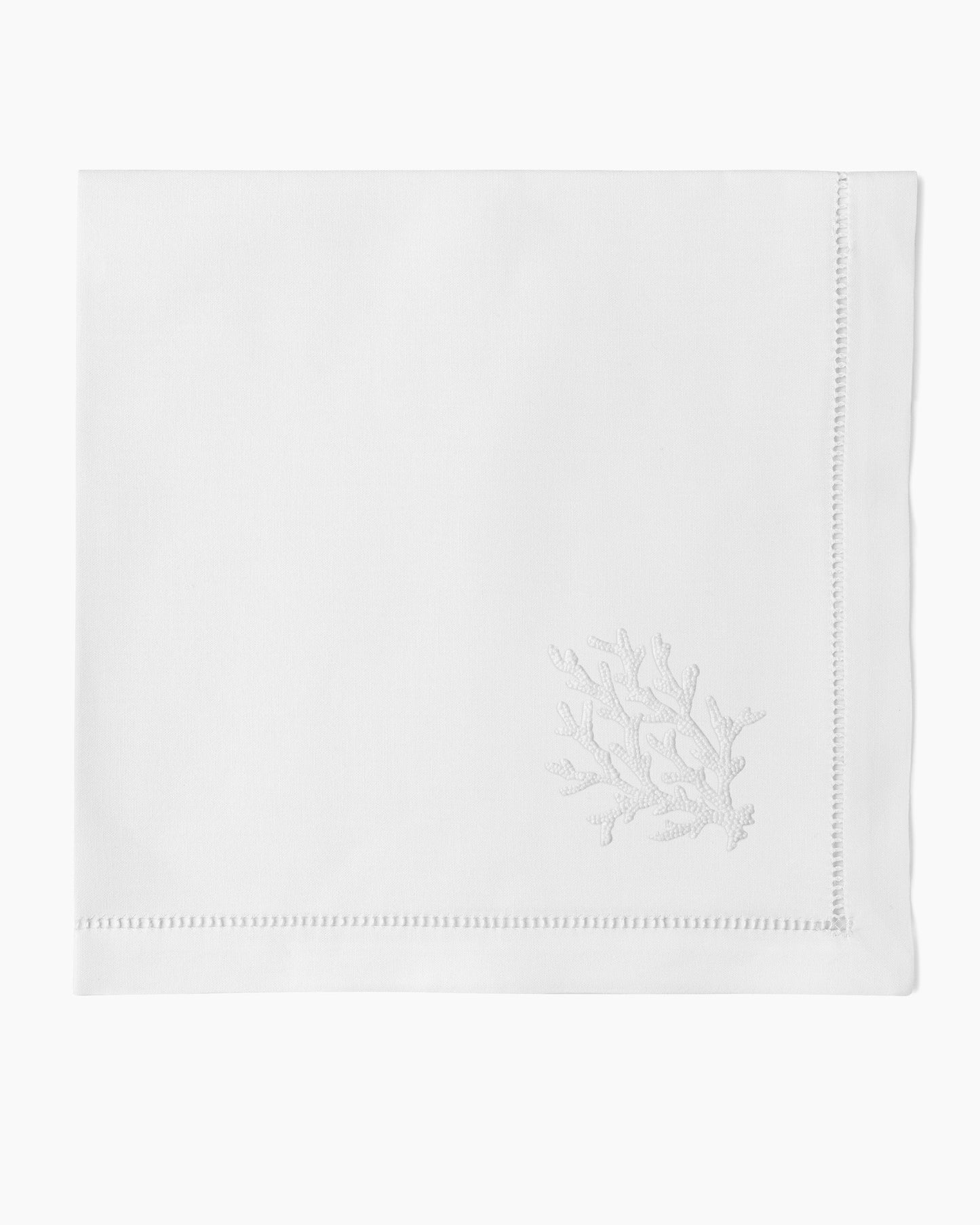 Coral Knot White Napkin