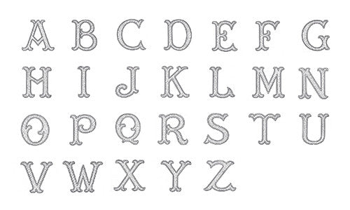 Monogram Nouveau Hand Towel - White on White