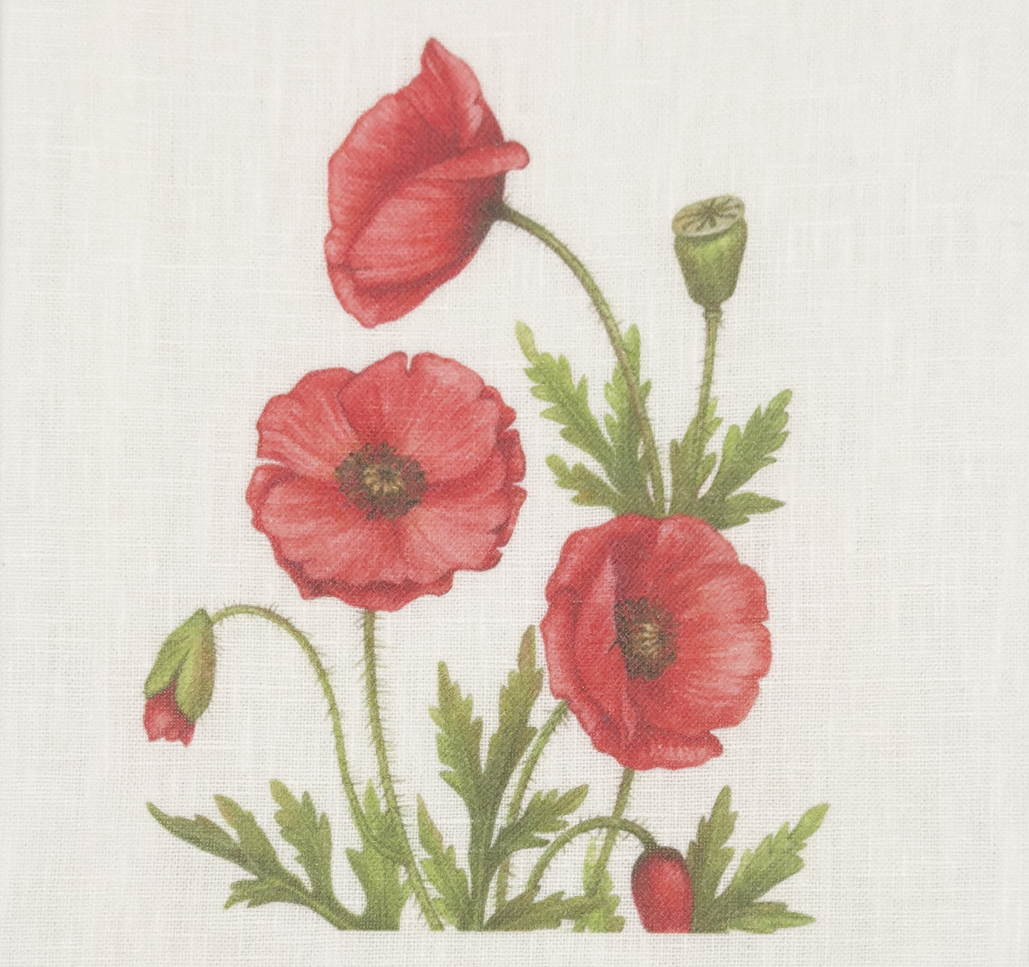 Poppies Linen Cocktail Napkins