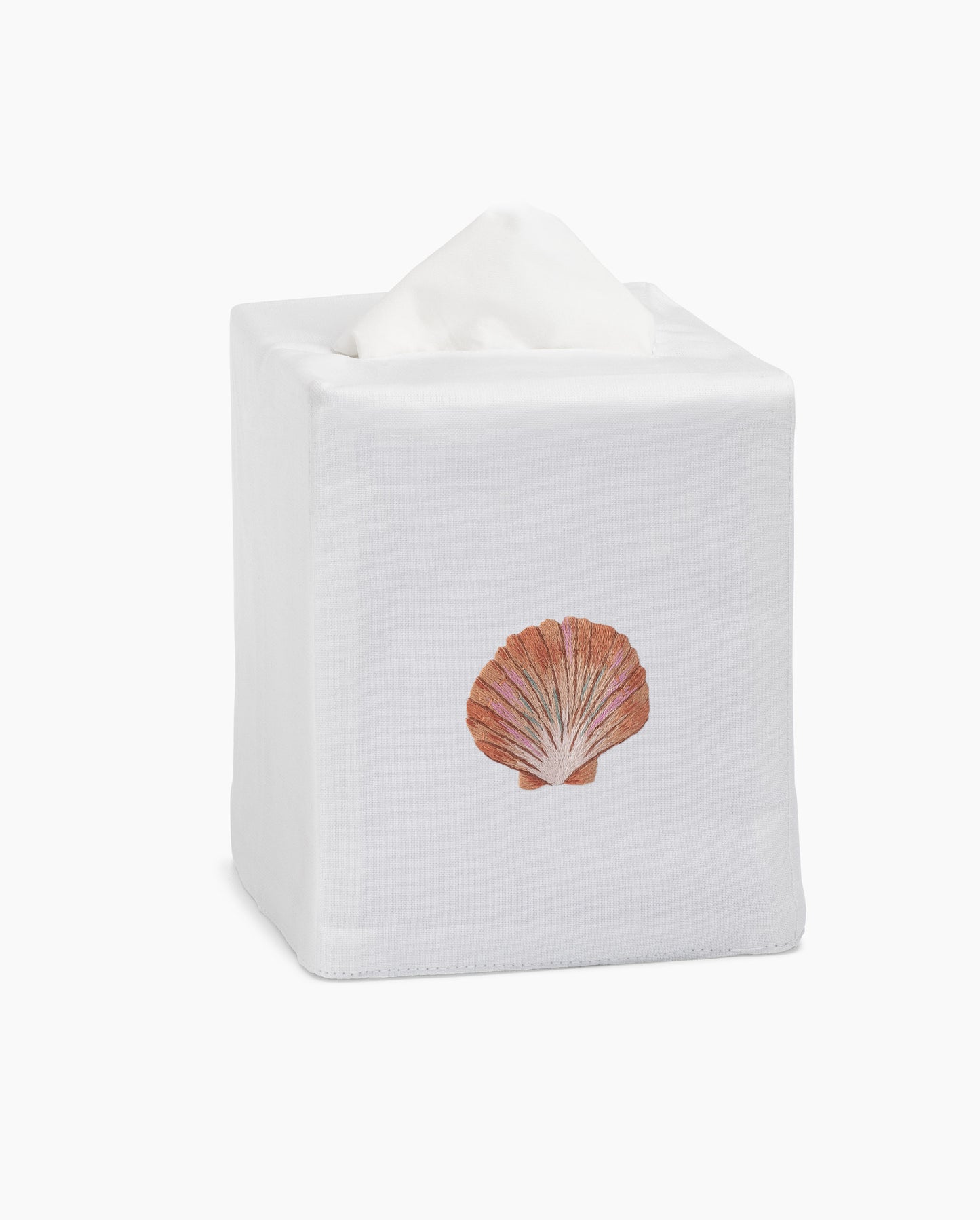 Shell Scallop Blush Tissue Box Cover