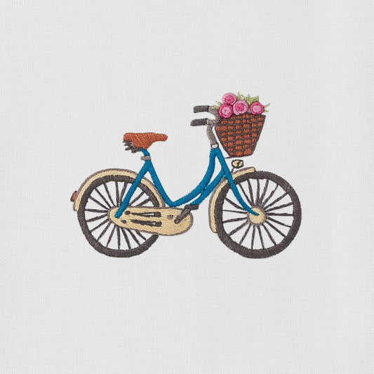 Bicycle Flowers Hand Towel