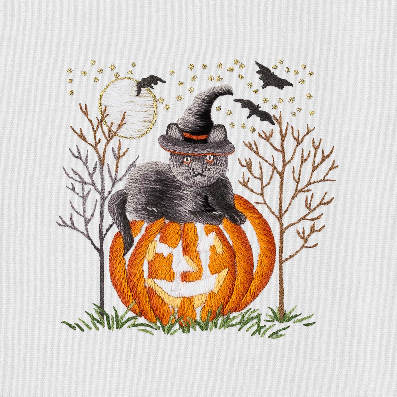 Cat-O-Lantern Hand Towel