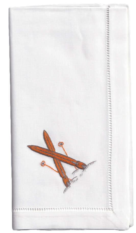 Vintage Skis Napkin
