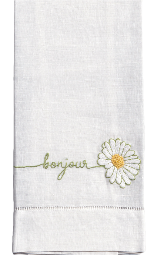 Bonjour Daisy Linen Towel - SAMPLE