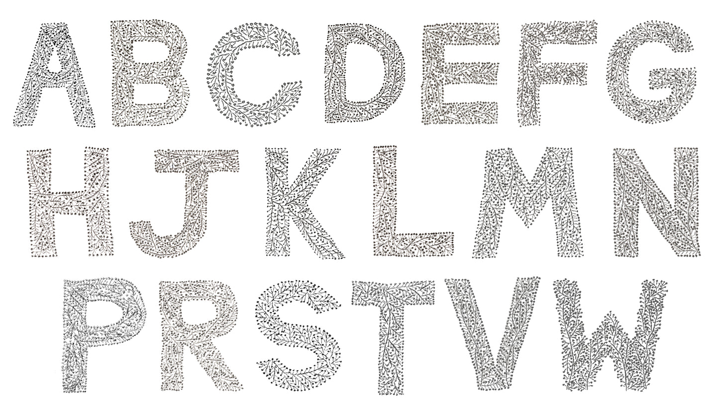 Monogram Twig Tissue Box - White