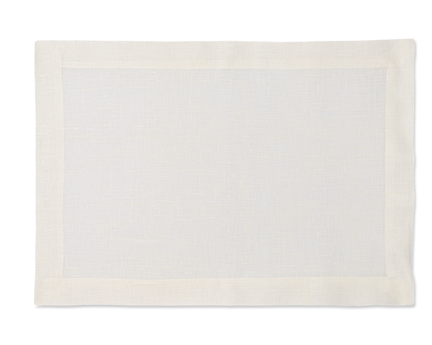 A linen placemat in the color oyster