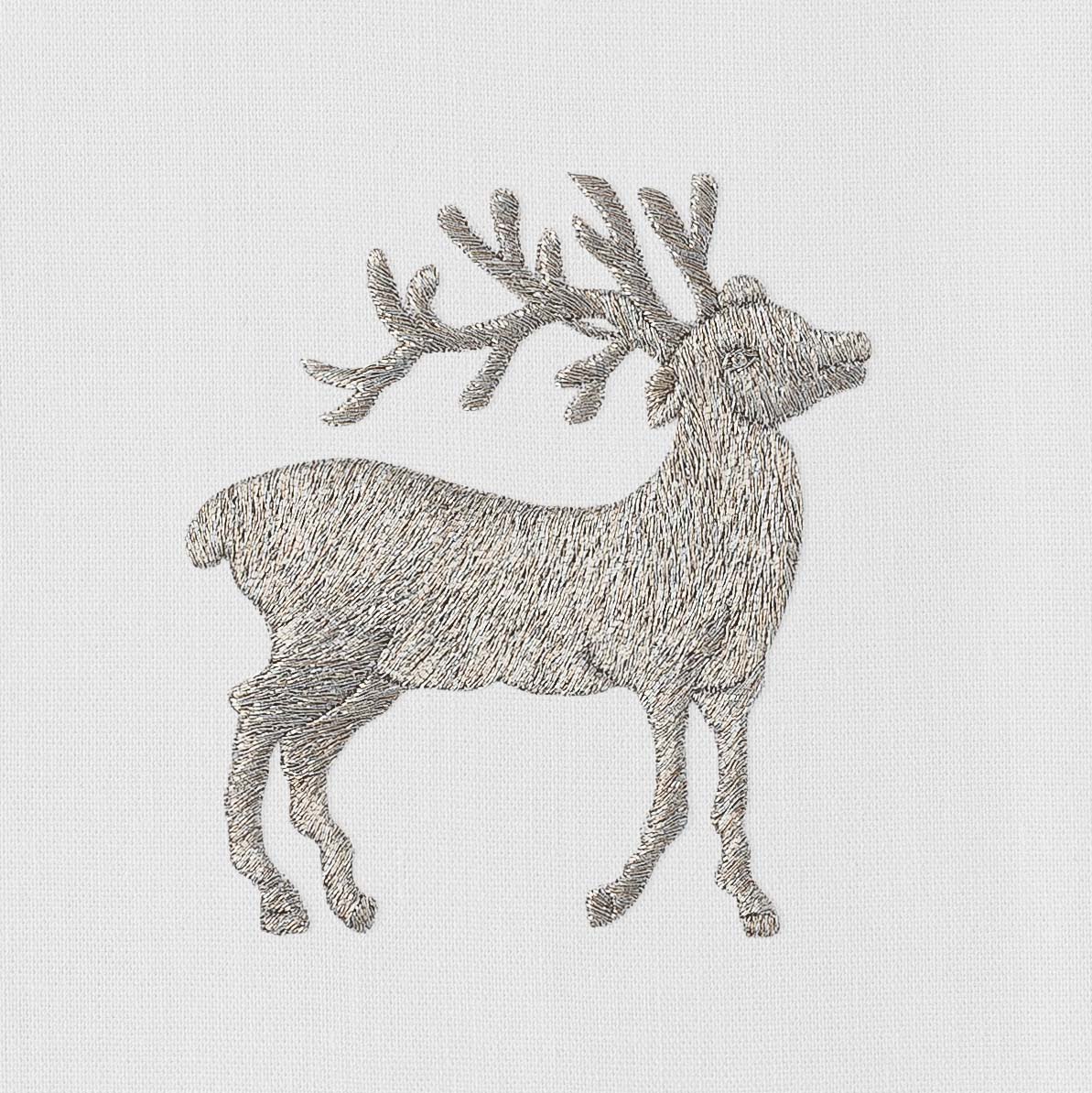 Reindeer Silver Hand Towel