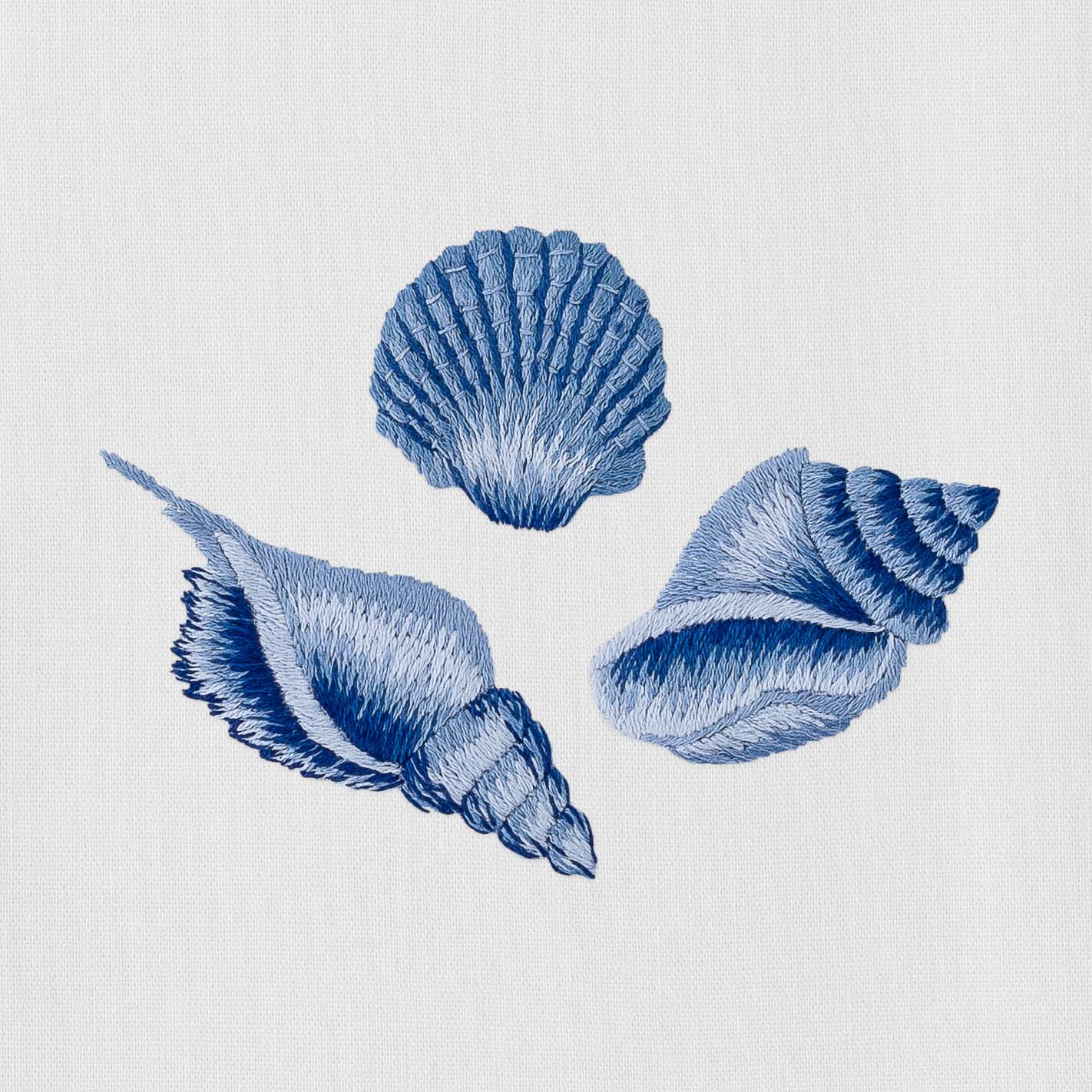 Shell Set Indigo Towel
