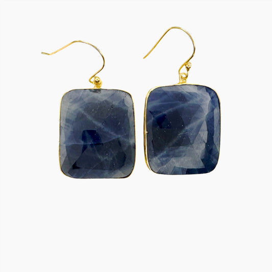 Image of Gemstone Earrings: #103 Sapphire Blue