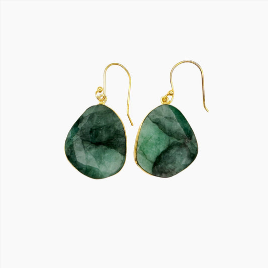 Image of Gemstone Earrings: #104 Emerald