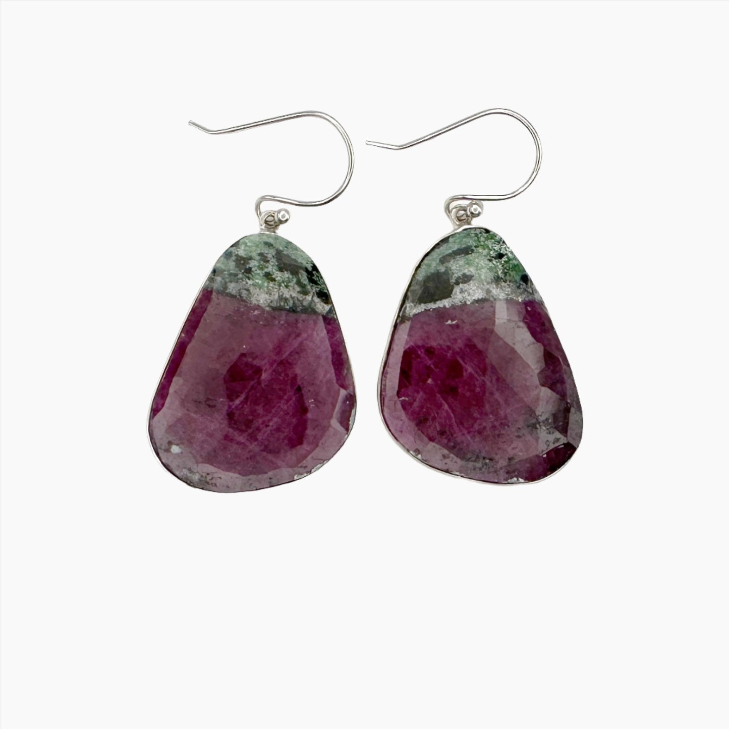 Image of Gemstone Earrings: #106 Ruby Zoisite