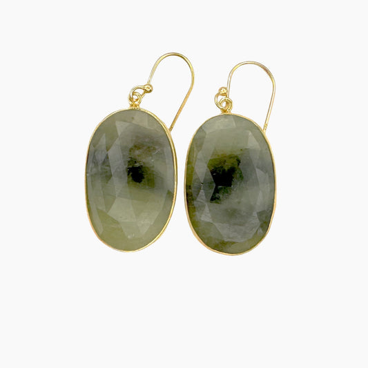 Image of Gemstone Earrings: #111 Sapphire Green