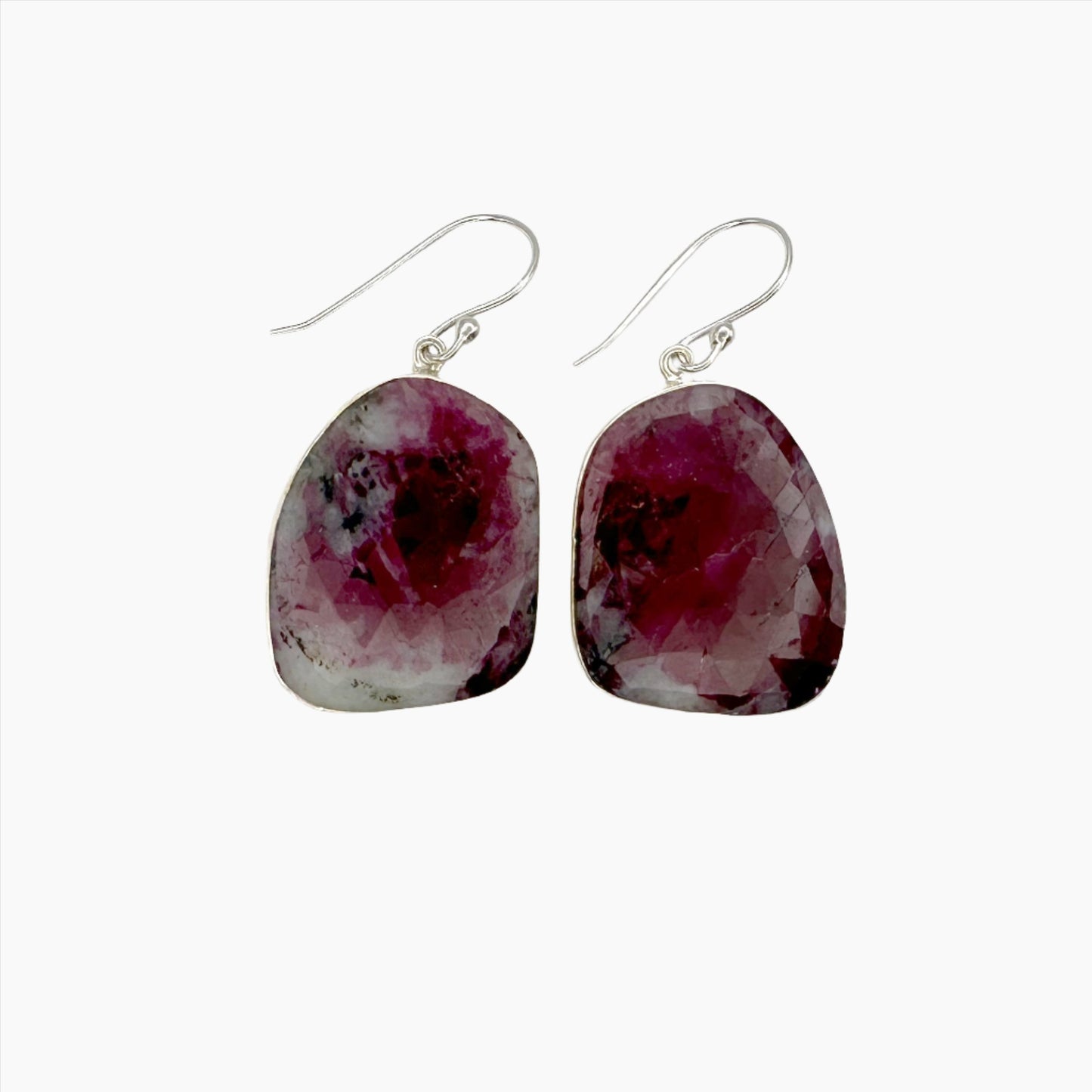 Image of Gemstone Earrings: #115 Ruby Zoisite