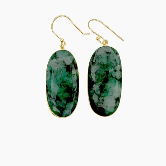 Image of Gemstone Earrings: #118 Emerald