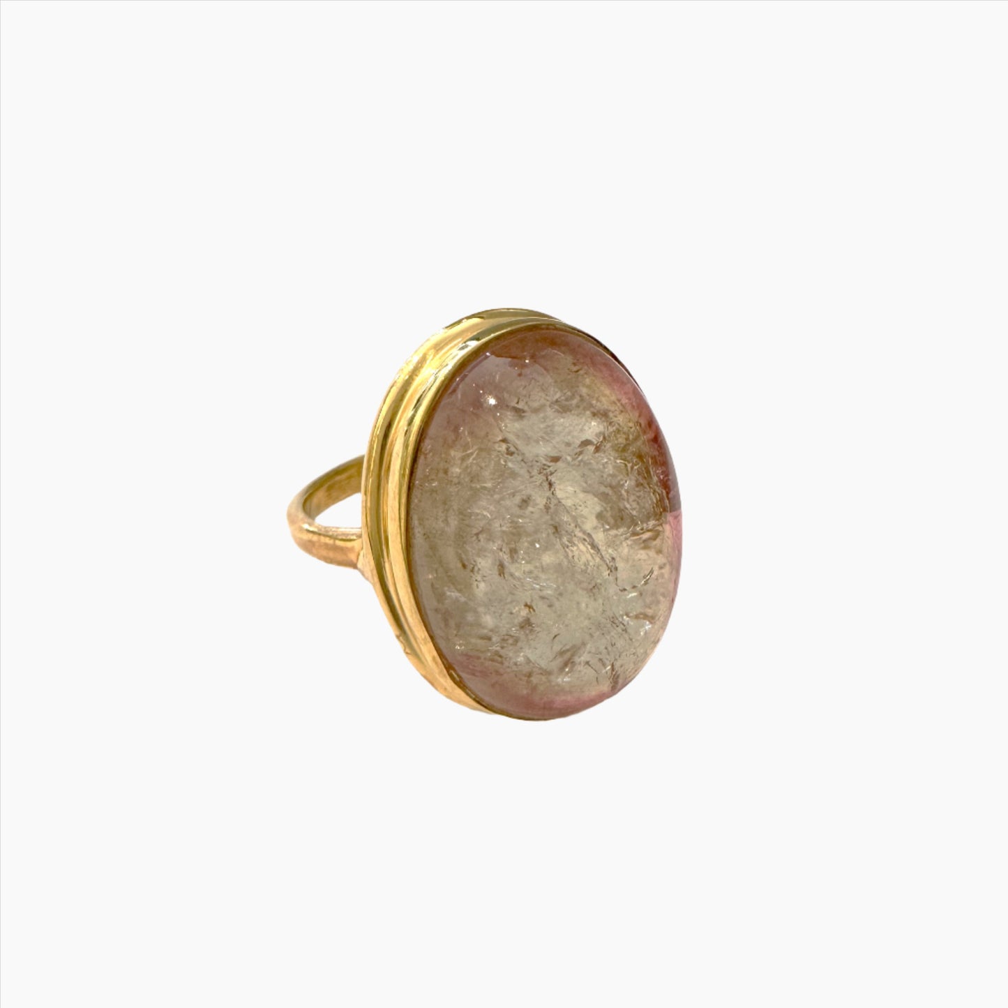 Image of Gemstone Ring: #11 Tourmaline Red-Green, Size 7