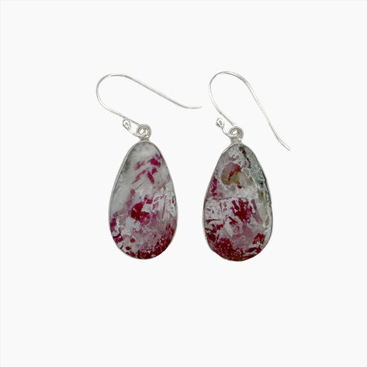 Image of Gemstone Earrings: #122 Ruby Zoisite