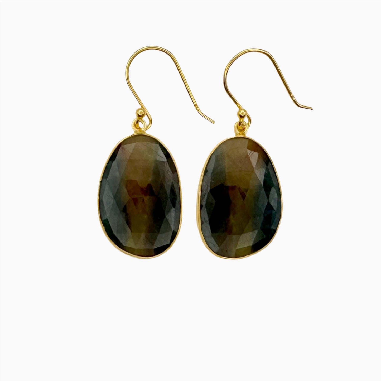 Image of Gemstone Earrings: #125 Sapphire