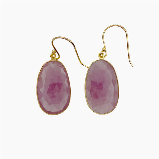 Image of Gemstone Earrings: #126 Sapphire Pink