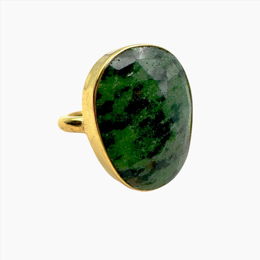 Image of Gemstone Ring: #134 Zoisite, Size 6.5