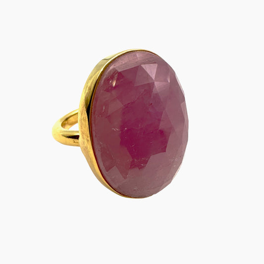 Image of Gemstone Ring: #135 Sapphire Pink, Size 7