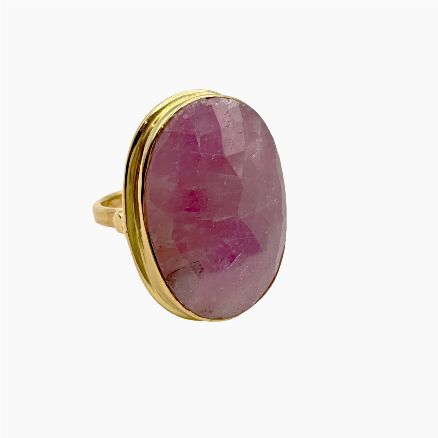 Image of Gemstone Ring: #138 Sapphire Pink, Size 7