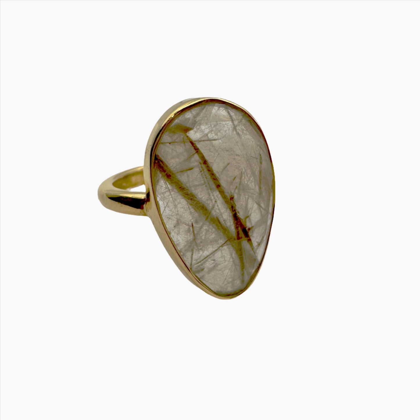 Image of Gemstone Ring: #142 Rutilated Quartz, Size 7