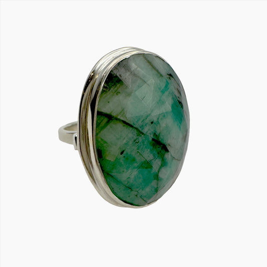 Image of Gemstone Ring: #149 Emerald, Size 6.5