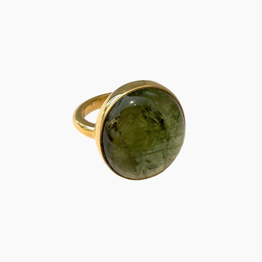 Image of Gemstone Ring: #14 Tourmaline Green, Size 7