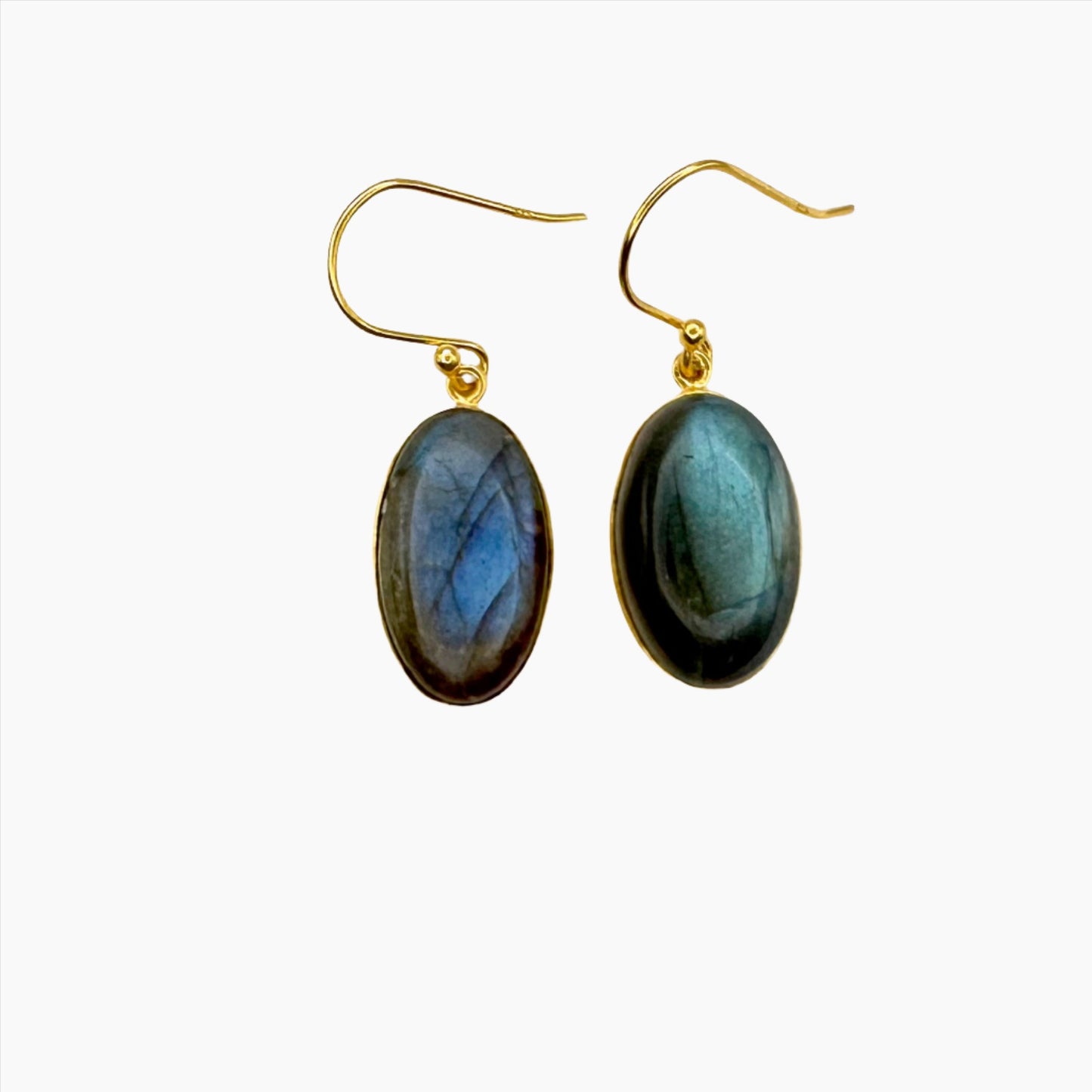 Image of Gemstone Earrings: #158 Labradorite