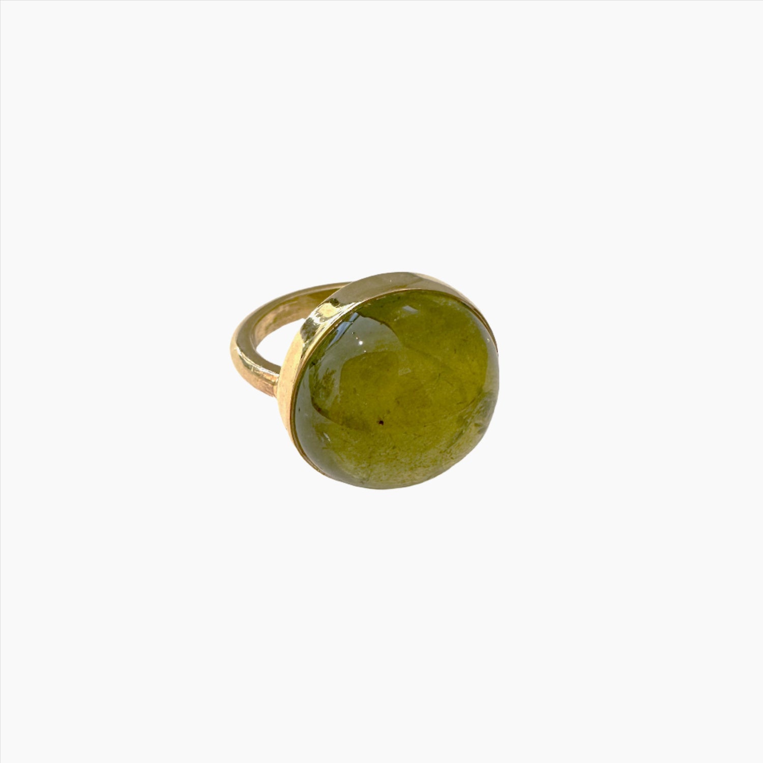 Image of Gemstone Ring: #15 Tourmaline Green, Size 6.5