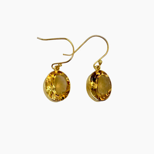 Image of Gemstone Earrings: #163 Citrine