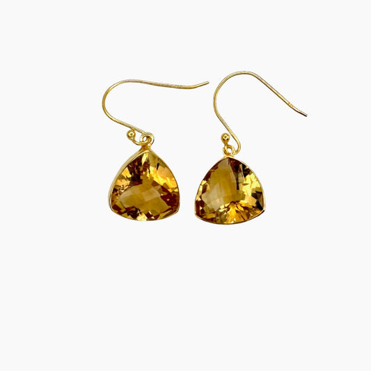 Image of Gemstone Earrings: #166 Citrine