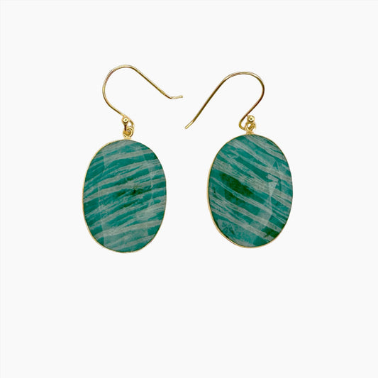 Image of Gemstone Earrings: #169 Amazonite