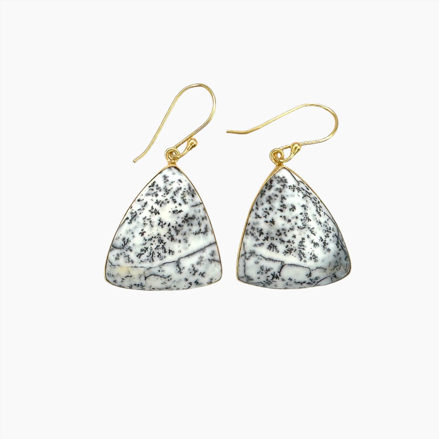 Image of Gemstone Earrings: #175 Dendrite Opal