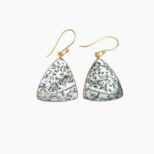 Image of Gemstone Earrings: #175 Dendrite Opal