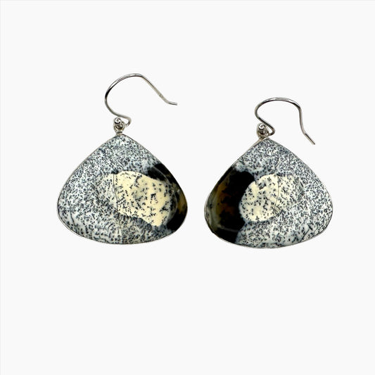 Image of Gemstone Earrings: #176 Dendrite Opal