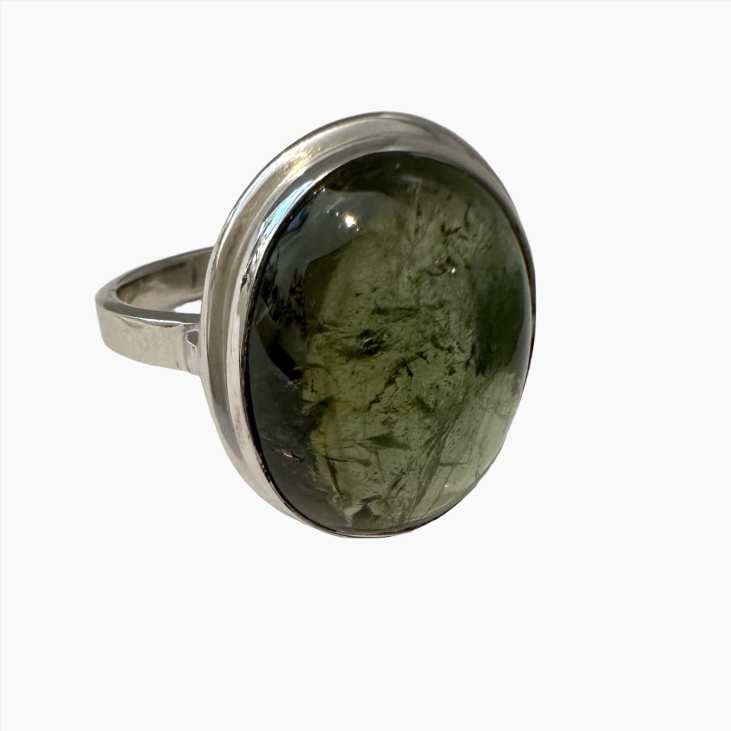 Image of Gemstone Ring: #17 Tourmaline Green, Size 7