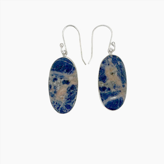 Image of Gemstone Earrings: #180 Sodalite