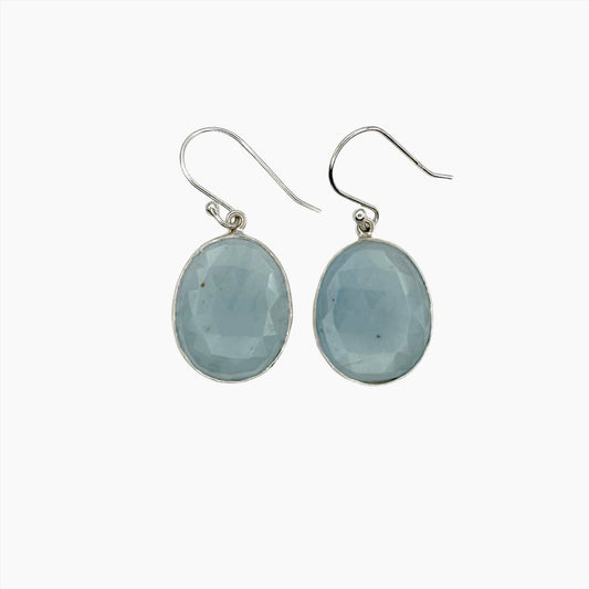 Image of Gemstone Earrings: #189 Aquamarine