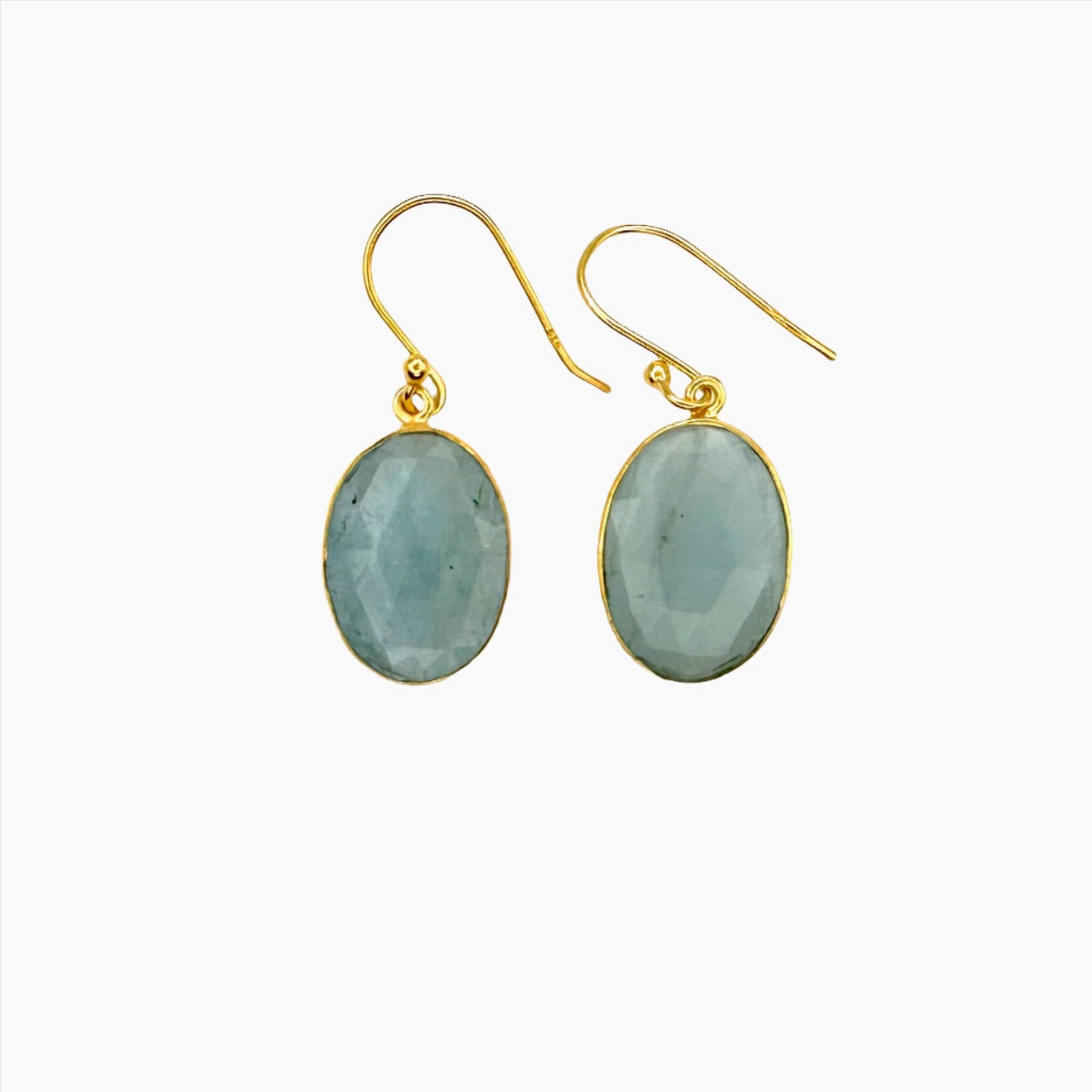 Image of Gemstone Earrings: #190 Aquamarine